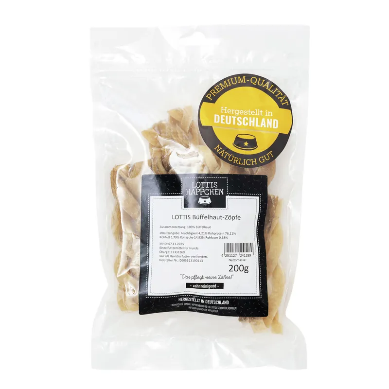 LOTTIS HÄPPCHEN Büffelhautzöpfe 200 g Expressversand